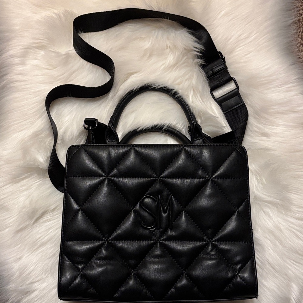 Steve Madden Black Quilted Crossbody Bag